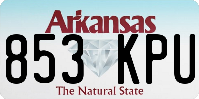 AR license plate 853KPU