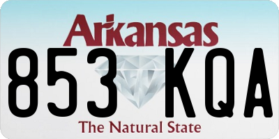 AR license plate 853KQA