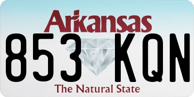 AR license plate 853KQN