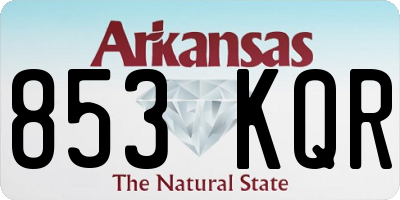 AR license plate 853KQR