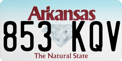 AR license plate 853KQV