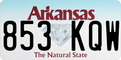 AR license plate 853KQW