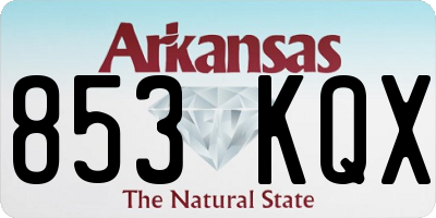 AR license plate 853KQX