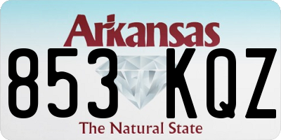 AR license plate 853KQZ