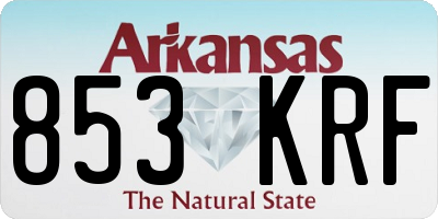 AR license plate 853KRF