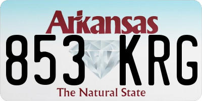 AR license plate 853KRG