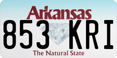 AR license plate 853KRI
