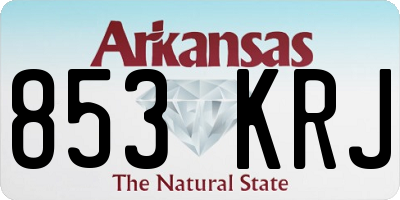 AR license plate 853KRJ