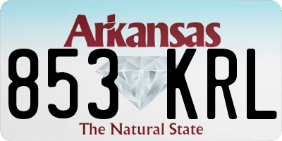 AR license plate 853KRL