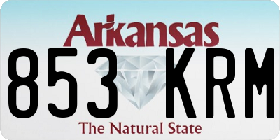 AR license plate 853KRM