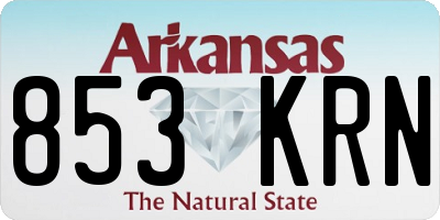 AR license plate 853KRN