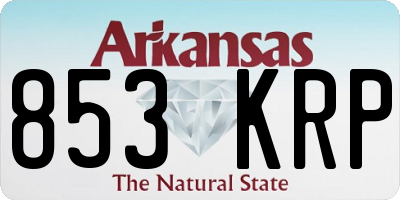 AR license plate 853KRP