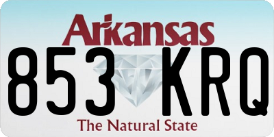 AR license plate 853KRQ