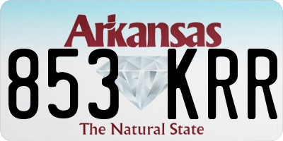 AR license plate 853KRR