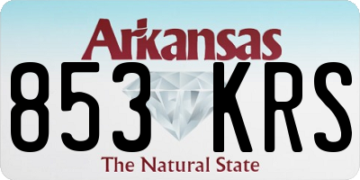 AR license plate 853KRS