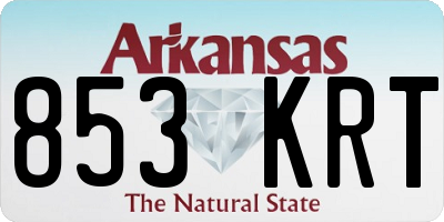 AR license plate 853KRT