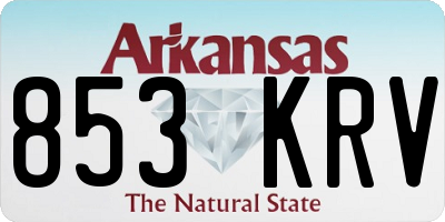 AR license plate 853KRV