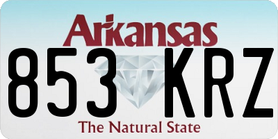 AR license plate 853KRZ