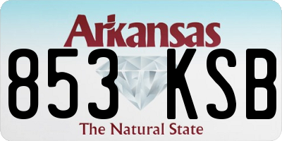AR license plate 853KSB