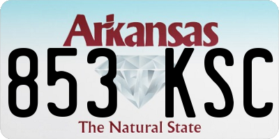 AR license plate 853KSC