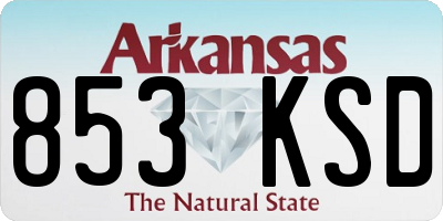 AR license plate 853KSD