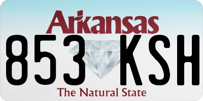 AR license plate 853KSH