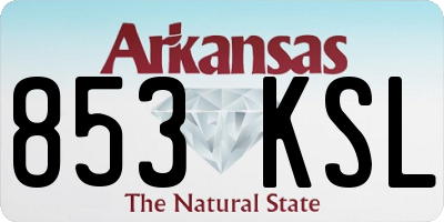 AR license plate 853KSL