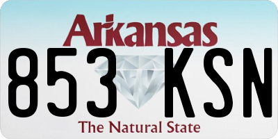 AR license plate 853KSN