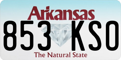 AR license plate 853KSO
