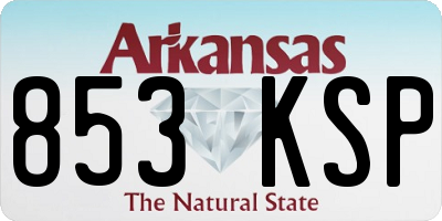 AR license plate 853KSP