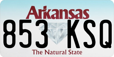 AR license plate 853KSQ