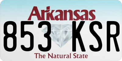 AR license plate 853KSR