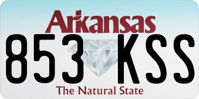 AR license plate 853KSS