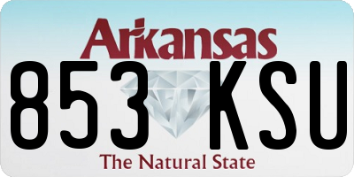 AR license plate 853KSU