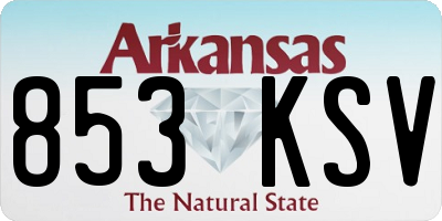 AR license plate 853KSV