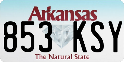 AR license plate 853KSY