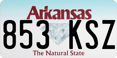 AR license plate 853KSZ