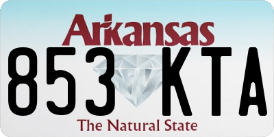 AR license plate 853KTA
