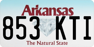 AR license plate 853KTI