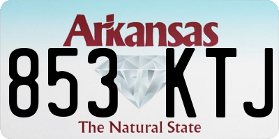 AR license plate 853KTJ