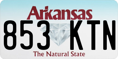 AR license plate 853KTN