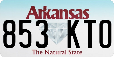 AR license plate 853KTO