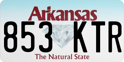AR license plate 853KTR