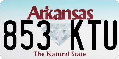 AR license plate 853KTU