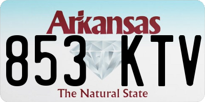 AR license plate 853KTV