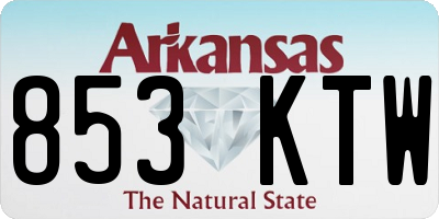 AR license plate 853KTW