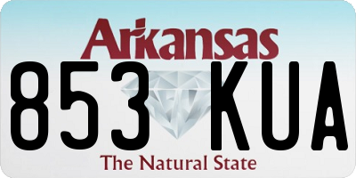 AR license plate 853KUA