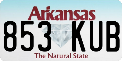 AR license plate 853KUB