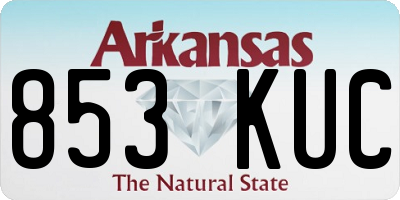 AR license plate 853KUC