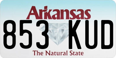 AR license plate 853KUD